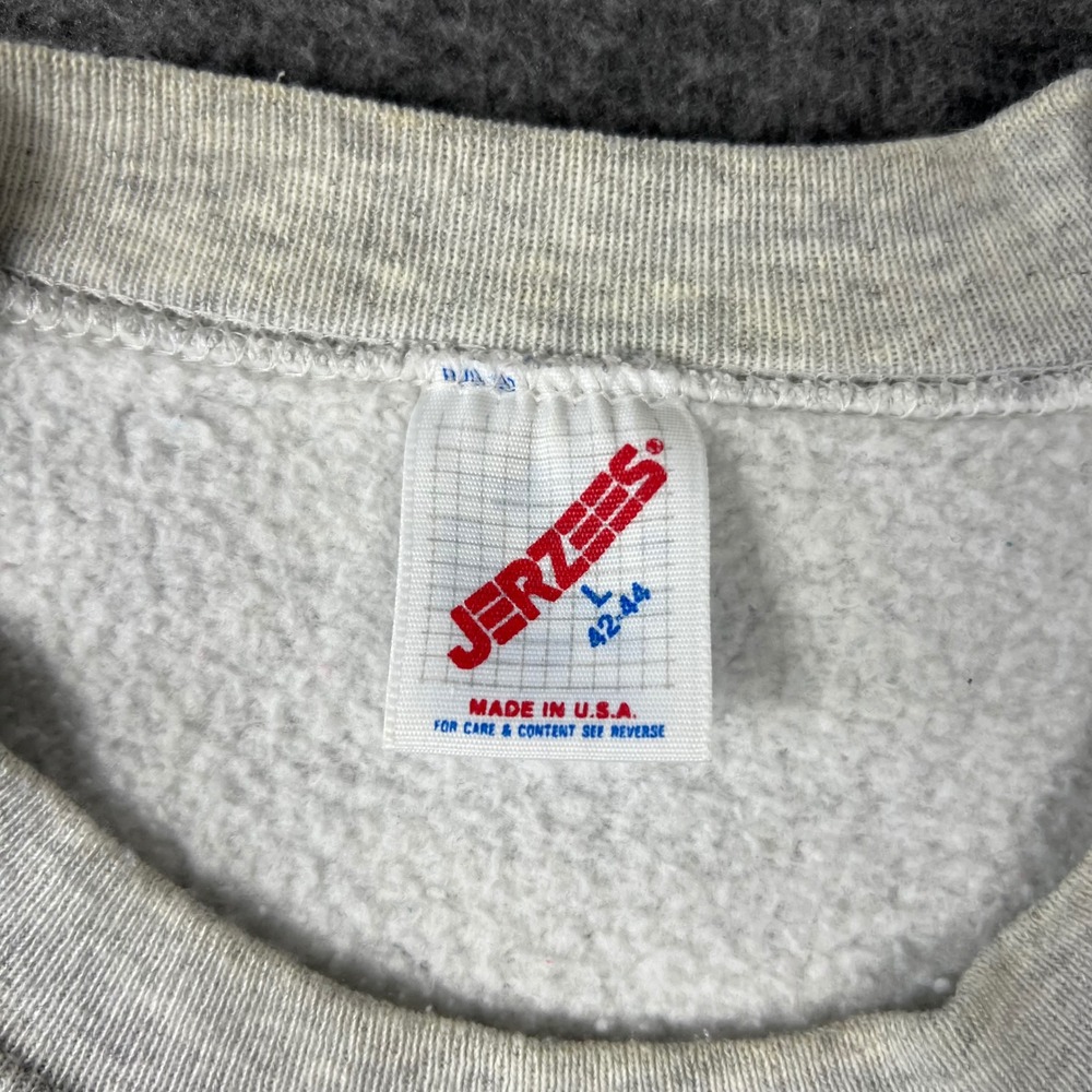 Vintage LBI Long Beach Island Sweatshirt Mens Large Grey Vacation Made in USA - Picture 2 of 9